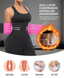 SHAPELLX Waist Trainer for Women Tummy Control Body Shaper Triple Wrap Waist Cincher Trimmer Corset Shapewear Rose Red