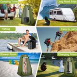 Portable Toilet Kit for Adults, Camping Toilet with Pop-Up Privacy Tent and Poo Gel Toilet Bags, Washable Portable Outdoor Showers Changing Rooms