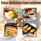 Breakfast Center 4-in-1 with Coffee Maker, Non-stick Skillet, 7L Toaster Oven and Dual Heating Elements, Compact Kitchen Appliance for Apartments and Dorm Living