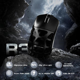 ATTACK SHARK R3 Magnesium Alloy Wireless Gaming Mouse, Black&Tape