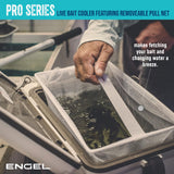 ENGEL 13 Quart Live Bait Cooler PRO for Fishing - Portable Minnow and Bait Bucket with Lithium-Ion Rechargeable Aerator - Tan (13Qt)