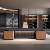 HHEvergreenEnsemble Executive Desk with Thickened Desktop (102.36IN)