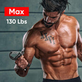 HiKeep Hand Grip Strengthener, Grip Strength Trainer - 2 Pack Adjustable Resistance 10-130 lbs Forearm Strengthener, Hand Exerciser for Muscle Building and Injury Recovery for Athletes (Black) HiKeep