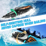 Cheerwing Skater RC Boat, Self-Righting Remote Control Boat 25km/h High Speed Racing Boats Toys for Pools & Lakes, 2 Batteries