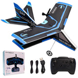Rc Plane, Remote Control Airplane for Boys Kids 8-12 Adults Toy Flying Airplane Skyriders Rc Jet Easy to Fly Outdoor Glider for Kids & Beginners (Black)