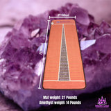 Infrared Heating Amethyst Mat - Full Size 72"x24" - Natural Crystals - Adjustable FIR Heat 86°-158°F - Deep Warmth Hot Stone Pad MediCrystal