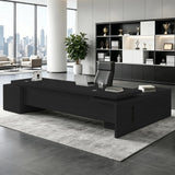 L Shaped Office Desk,1″Thick Tabletop,Large Office Desk with Storage Cabinet,Modern Computer Desk for Home Office