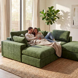 ReeQuo 120" Oversized Modular Sectional Sofa Boneless Couch for Living Room