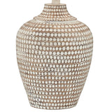 Regency Hill Alese 23 1/2" High Textured Dot Jug Small Farmhouse Rustic Coastal Accent Table Lamps Set of 2 Beige Light Earth Finish Single Oatmeal Shade Living Room Bedroom Bedside Nightstand House