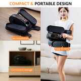 Under Desk Elliptical Exercise Machine, Electric Leg Exerciser with 12 Speeds, Forward & Reverse Modes,Quiet Compact Seated Pedal Stepper (Black)