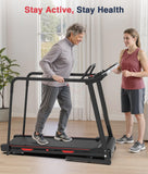 Redliro Walking Treadmill for Seniors Foldable - 400 Lb Capacity Senior Treadmill with Front & Long Handrails, 0%-2% Incline Home Recovery