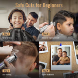 Jack & Rose Clippers and Trimmers Set, Cordless Hair Clippers for Men, Barber Clippers Set