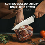 Knife Set with Block, Kitchen Knife Set 15-Piece with Sharpener - High Carbon Stainless Steel Dishwasher Safe Knives with Ergonomic Handles for Chef & Home