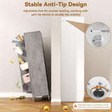 Polup 71" White Metal Kitchen Pantry Storage Cabinet with Doors and Shelves