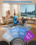 Lacuffy Magnetic Rower Machine, Whisper-Quiet Indoor Rowing Machine with 32-Level Tension, Space-Saving Foldable Design with Integrated Tablet Holder, Full Body Cardio Exercise Rower for Home Gym
