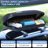 GarveeTech Rooftop Cargo Box Carrier,Dual-Side Opening Roof Luggage Storage