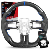TESFEEL Real 3K Carbon Fiber Steering Wheel for Ford Mustang 2015-2017