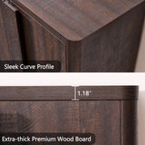 93.42'' Sideboard Buffet Cabinet W/Storage, Modern Accent Cabinets W/Curved Handles & Adjustable Shelves