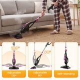 KMFurnila 14-in-1 Steam Mop, 1550W Detachable Handheld Steam Cleaner for Floor Cleaning, 16.4 FT Cord, 2 Washable Pads, Multi-Purpose Floor Steamer for Hardwood, Carpet, Tile, Grout