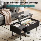 NEWBULIG Wood Lift Top Coffee Table with Storage for Living Room, Black