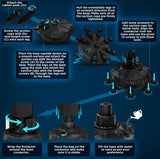 RDX XXL 330LBS Target Freestanding Punching Bag with Cover & Gloves – 72” Adult Heavy Pedestal Punch Bag Set - 17 Suction Cup 8 Extended Legs Stand Base - Kick Boxing MMA Muay Thai Home Gym Fitness RDX