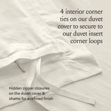 BOLL & BRANCH Signature Hemmed Duvet Set, King/Cal King, Mineral