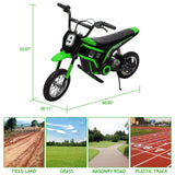 Garvee 24v Kids Electric Dirt Bike, 350w Electric Motorcycle for Boys & Girls with 3 Speed Levels Up to 14.3 MPH, Shock Absorbing Suspension, Off-Road Ride on Toy