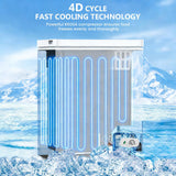 Cowsar 5.0 Cu.Ft Deep Freezer with 3 Basket, Quiet Chest Freezer Adjustable 7 Thermostat for Apartment/Garage/Basement/Dorm/Home,White