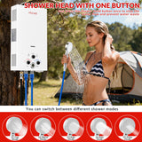 Tankless Water Heater Propane,3.18GPM 12L Outdoor Portable Water Heater,with 2 GPM Water Pump, Instant Propane Water Heaters with Digital Display Multi-Protection for Camping Trips