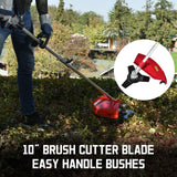 PowerSmart 25.4cc Gas Weed Wacker, 3-in-1 String Trimmer/Edger 16-Inch, 2025 Version