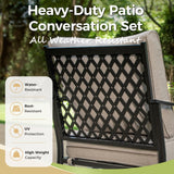 MIXPATIO Patio Chairs Set of 2, High Back Outdoor Patio Metal Leg Chairs