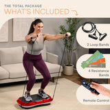 Lifepro Waver Vibration Plate Exercise Machine – High-Intensity Vibration Plate for Lymphatic Drainage – Full-Body Workout Vibrating Platform with Loop Bands – Fitness Equipment for Strength & Toning