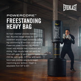 Everlast P00001266 Powercore Free Standing Indoor Rounded Heavy Duty Fitness Training Punching Bag Everlast