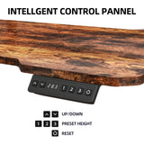 59 Inch L Shaped Standing Desk with Shelves and Keyboard, Electric Corner Standing Desk Adjustable Height