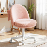 Velvet Tall Office Chair with Wheels Vanity Chairs with Back