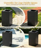 Cordova Commercial Trash Can with 5 Recycling Labels, Metal Garbage Can