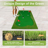 Luricaa Golf Putting Green, Large Putting Green Mat for Indoor Outdoor, Professional Golf Practice Putt Mat with Movable Cup (4×10ft P)