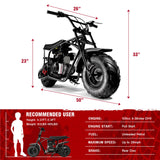 BRM100 Mini Dirt Pit Bike 105cc 4-Stroke Off Road for Teens Adults 220 LBS
