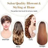 SIMPOR Large Round Brush for Blow Out, Nano Thermal Ceramic and Ionic Tech Round Barrel Hair Brush with Boar Bristles, Roller for Blow Drying (Gold, 4 inch, Barrel 2.7 Inch, 65mm)