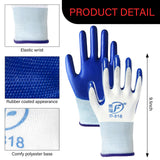 90 Pairs Gardening Gloves Bulk for Men Women Breathable Rubber Coated Safety Garden Work Gloves 9.1 Inch