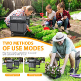 Garden Kneeler Seat Heavy Duty, Upgraded Garden Bench Widened 10.2", Anti-Rust & Anti-Wear, Foldable Gardening Stool