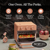 Our Place Wonder Oven | 6-in-1 Stainless Steel Air Fryer Toaster Oven Combo with Basket, Rack, Pan & Tray | Compact 13 QT Countertop Capacity - Toast, Roast, Bake, Reheat, Broil & Steam | Spice