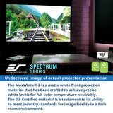 Projector Screen Elite Screens Spectrum, 150-INCH Diag 16:9, Motorized Projection Screen Movie Home Theater 4K/8K Ultra HD Ready, Black Case, ELECTRIC150H2