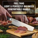 Cutluxe Nakiri Knife – Ultra Sharp 7" Vegetable Japanese Knife for Chopping, High Carbon Stainless Steel Blade, Full Tang Pakkawood Handle – Shinobi Series