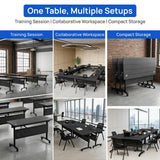 6Pack Conference Tables,Folding Conference Room Tables,Flip Top Training Seminar Table
