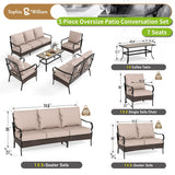 Sophia & William Metal Patio Furniture Set, 7 Seats Outdoor Conversation