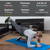 THERABAND Professional Latex Resistance Bands For Rehabilitation, Portable Fitness and Workout, Home Exercise, 5 Foot, Green, Heavy, Level 4, Individual Package THERABAND