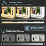 72x32 LED Bathroom Mirror, Backlit & Front Lit Lighted Mirror