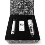 TPOB Slime 2 Barber Hair Clippers Trimmer Shaver Set for Men with Matte White Case and Fade Blade