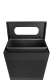 Rubbermaid Commercial Products Silhouette Large Rectangle Trash Can, 22.5 Gal, Black, Indoor for Offices/Hotel Lobbies/Front Desk
